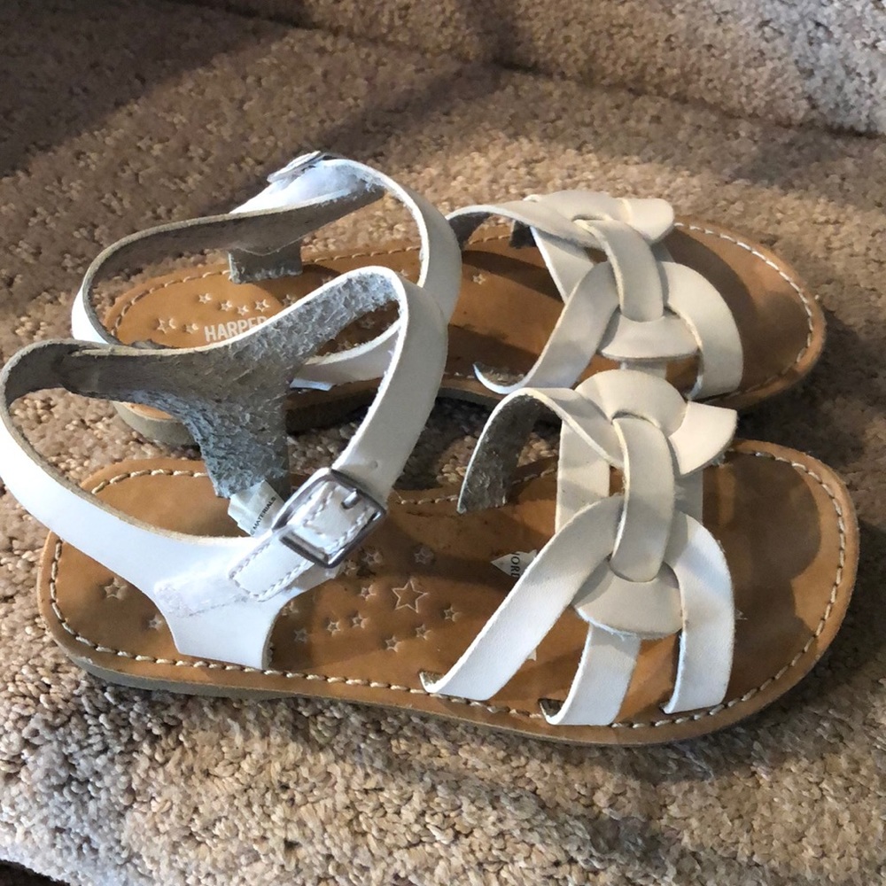 Harper Canyon Size 11 Girls White Sandal